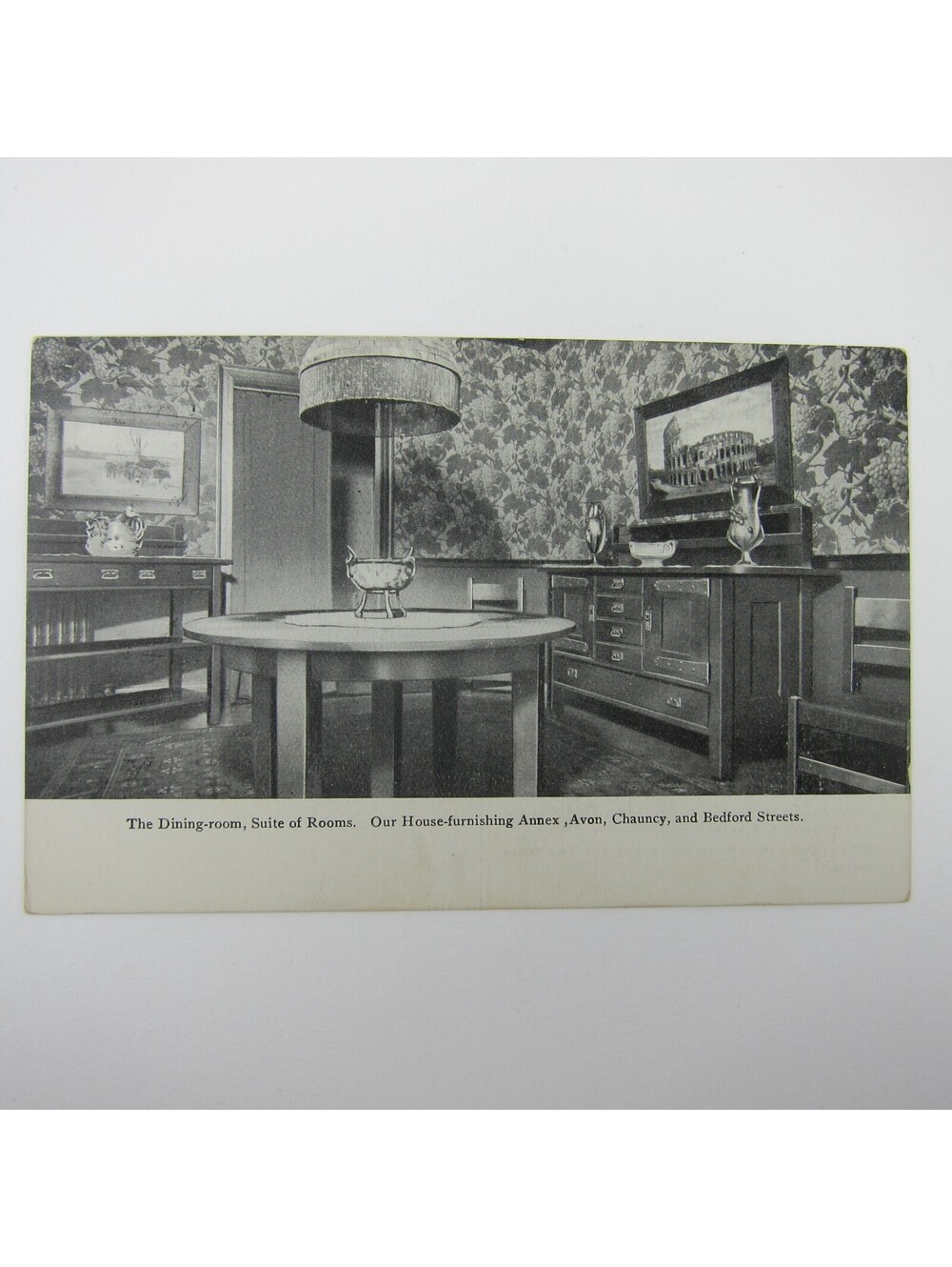 Postcard Jordan Marsh Co Furniture Boston Massachusetts Ad Dining Room Antique